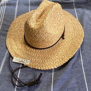 NWT Madewell x Biltmore Straw Hat w/ Leather Chin Strap